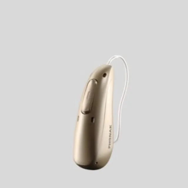 Phonak Audéo Sphere Infinio RIC hearing aid, shown on a white background