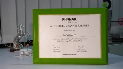 Phonak — Authorised Channel Partner certificate, Apr 2024 – Mar 2026
