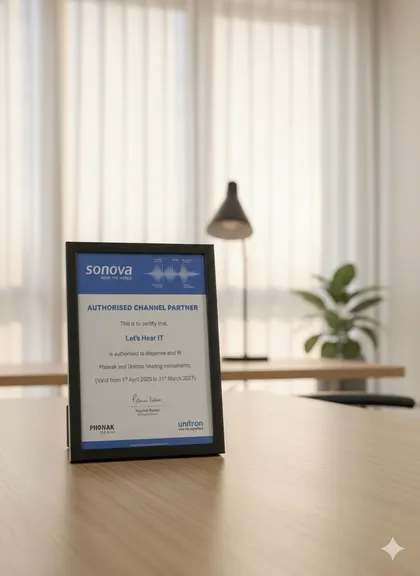 Sonova (Phonak & Unitron) — Authorised Channel Partner certificate, Apr 2025 – Mar 2027