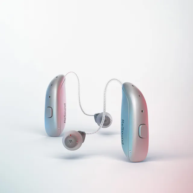 ReSound OMNIA RIC hearing aid, shown on a white background