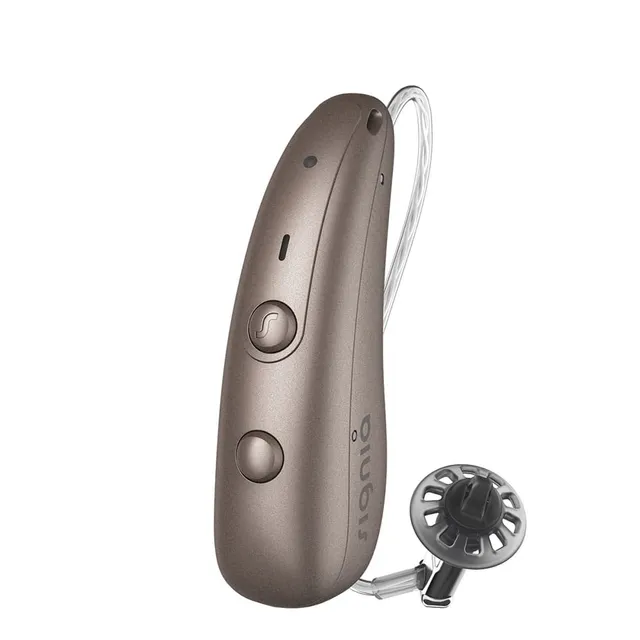 Signia Pure Charge&Go IX RIC hearing aid, shown on a white background