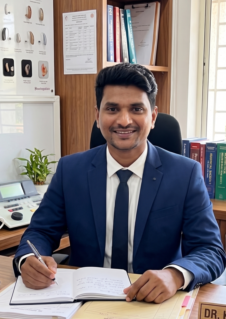 Karthik, certified audiologist at Let's Hear Chennai